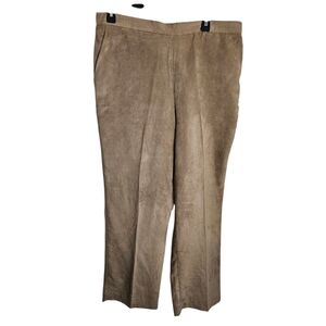 NWT Alfred Dunner Copper Canyon Suede-like Brown Pants, 16